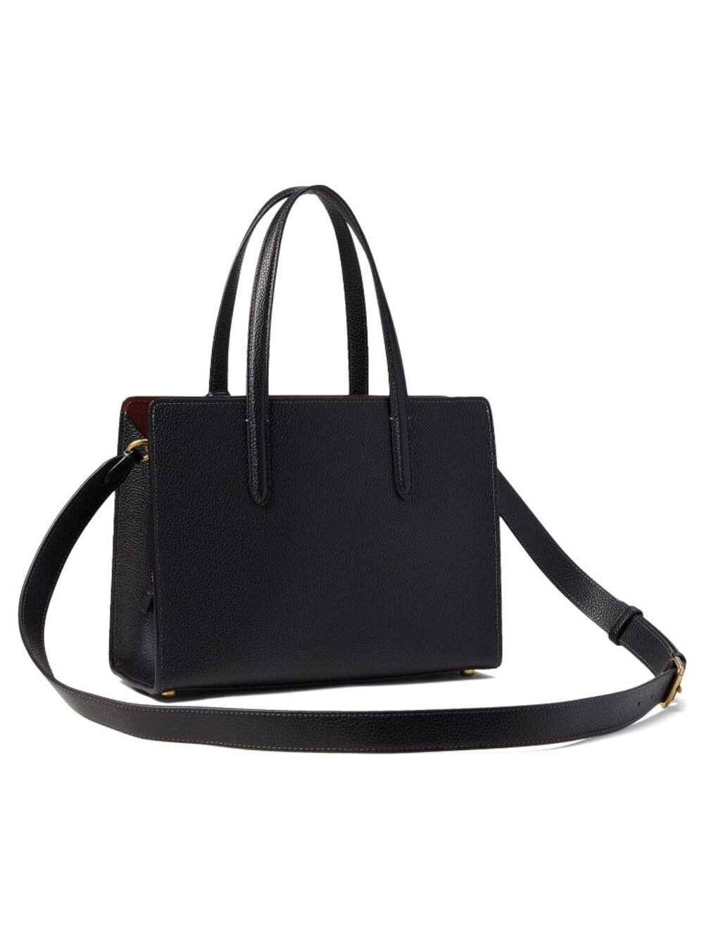 #  Coach Polished Pebble Leather Carter Carryall 28 Black - Picture 7 of 15